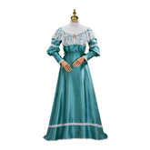 Victorian Off - Shoulder Green Dress - Elegant Cosplay Costume for Anime Enthusiasts - Coscosmos